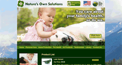 Desktop Screenshot of naturesownsolutions.com