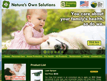 Tablet Screenshot of naturesownsolutions.com